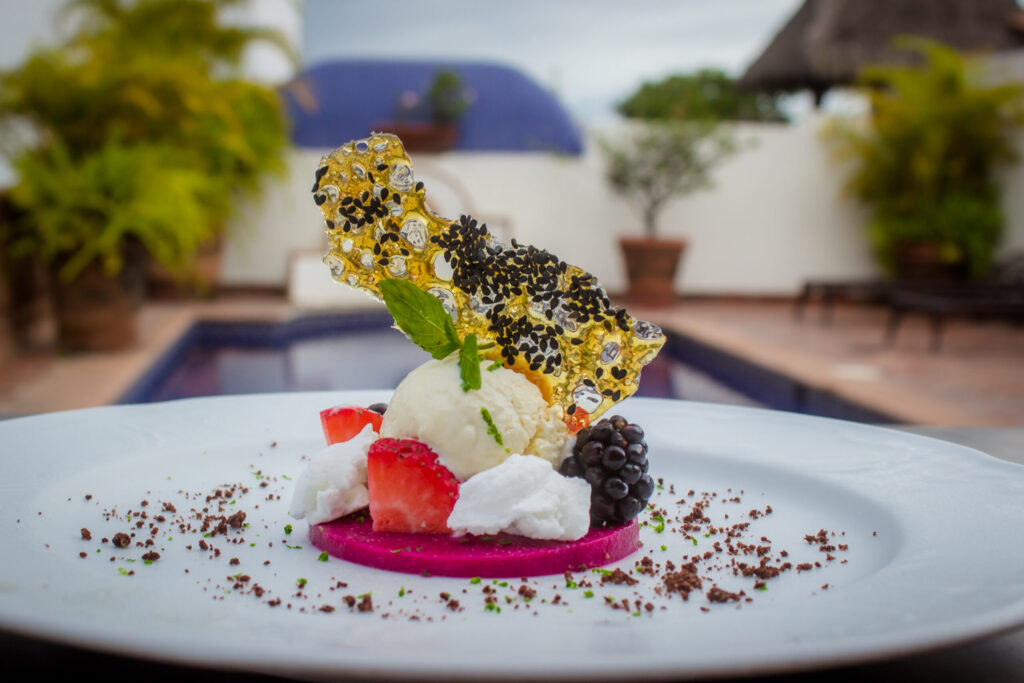 Beet Parfait With Lemon Sorbet